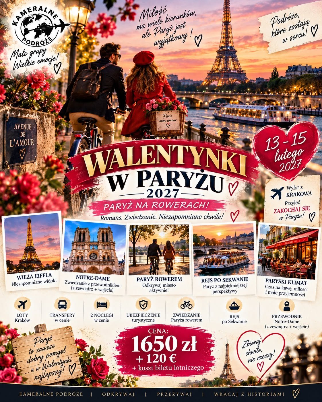 Walentynki w Paryżu — Paryż na rowerach